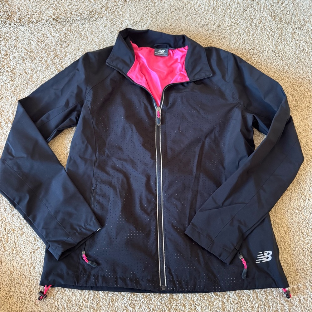 New Balance Navy Jacket with Pink Accents